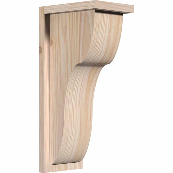 Ekena Millwork Carmel Smooth Corbel w/Backplate, Douglas Fir, 7 1/2"W x 10"D x 22"H COR08X10X22CAR01SDF - main
